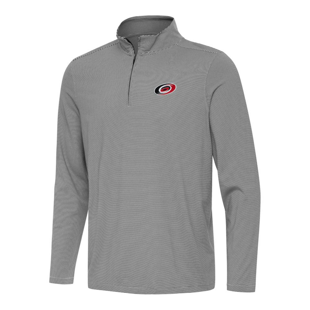 Carolina Hurricanes Antigua Twine Quarter-Zip Top Black