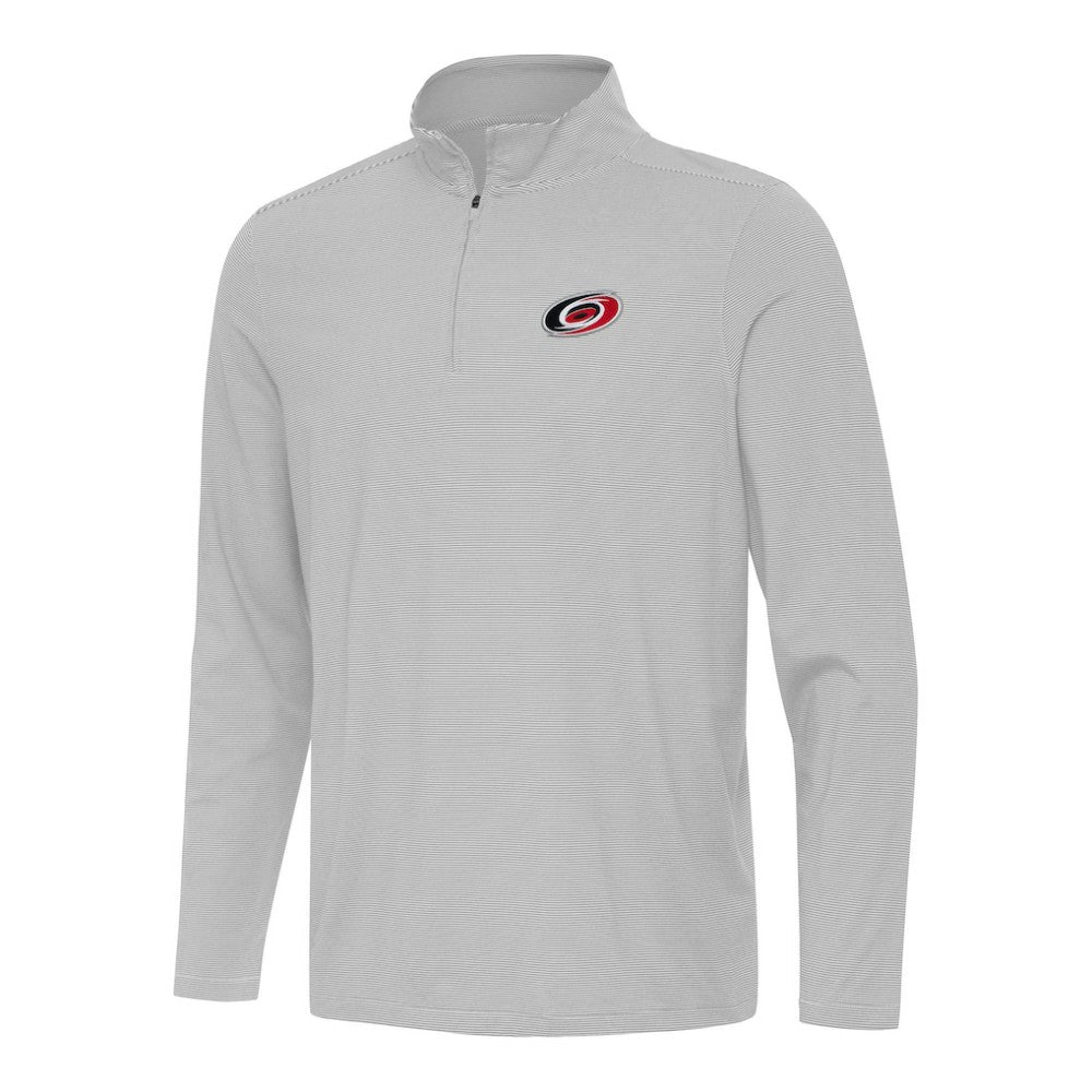 Carolina Hurricanes Antigua Twine Quarter-Zip Top Gray