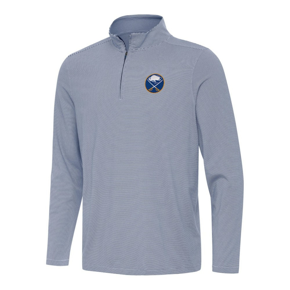 Buffalo Sabres Antigua Twine Quarter-Zip Top Navy