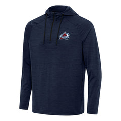 Colorado Avalanche Antigua Spikes Quarter-Zip Hoodie Heather Navy