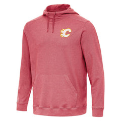 Calgary Flames Antigua Cloud Pullover Hoodie Heather Red