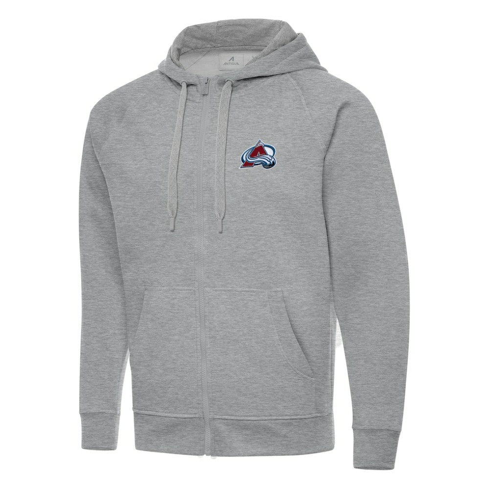 Colorado Avalanche Antigua Big & Tall Victory Full-Zip Hoodie Heather Gray