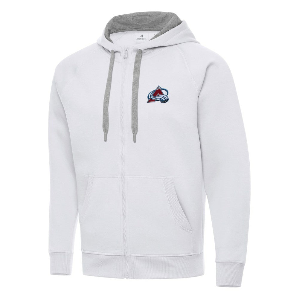 Colorado Avalanche Antigua Big & Tall Victory Full-Zip Hoodie White