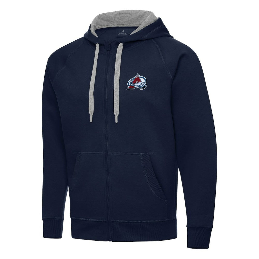 Colorado Avalanche Antigua Big & Tall Victory Full-Zip Hoodie Navy