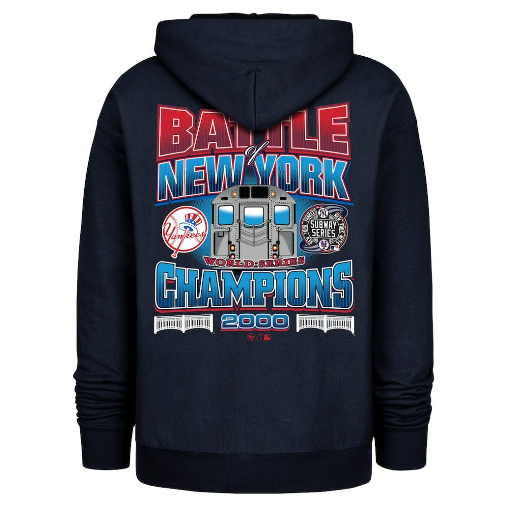 New York Yankees 2000 World Series Champions Showcase Backer Pullover Hoodie Navy | 47 brand
