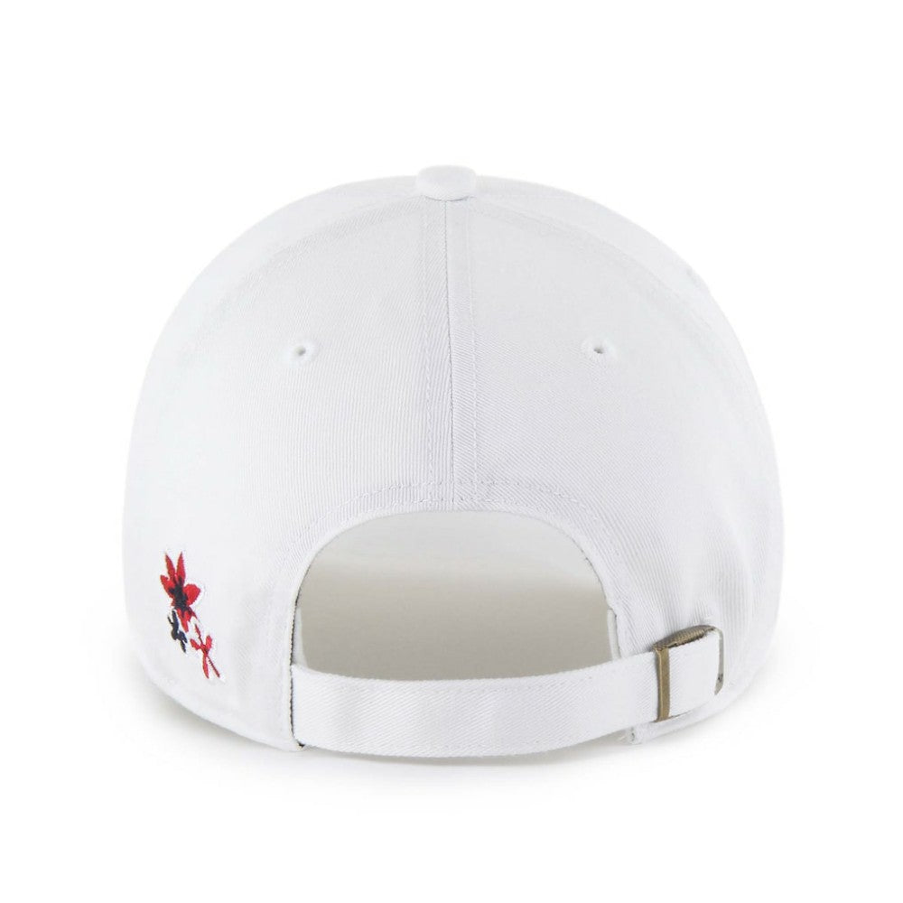 Boston Red Sox Women's Flower Power Clean Up Adjustable Hat White | 47 brand