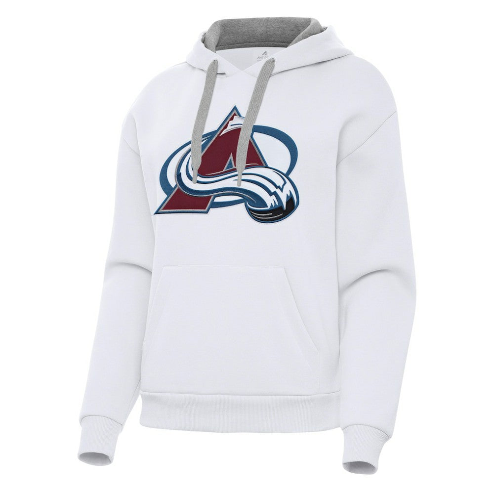 Colorado Avalanche Antigua Women's Victory Pullover Hoodie White
