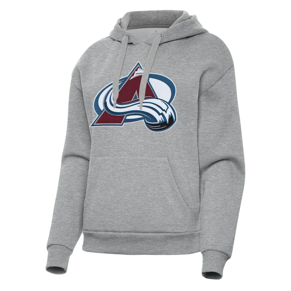 Colorado Avalanche Antigua Women's Victory Pullover Hoodie Heather Gray
