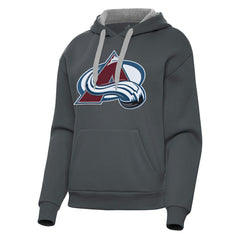 Colorado Avalanche Antigua Women's Victory Pullover Hoodie Charcoal