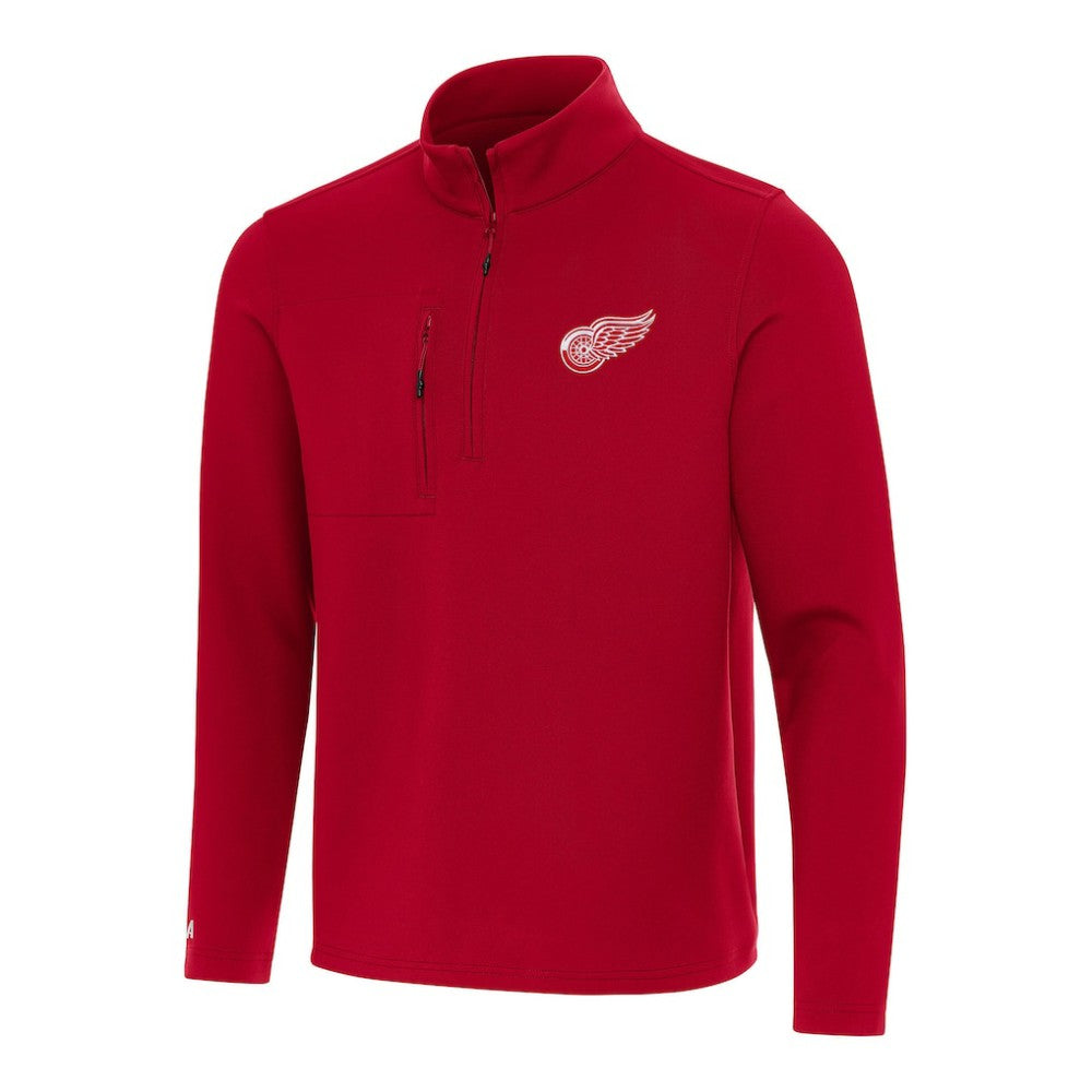 Detroit Red Wings Antigua Insider Quarter-Zip Top Red