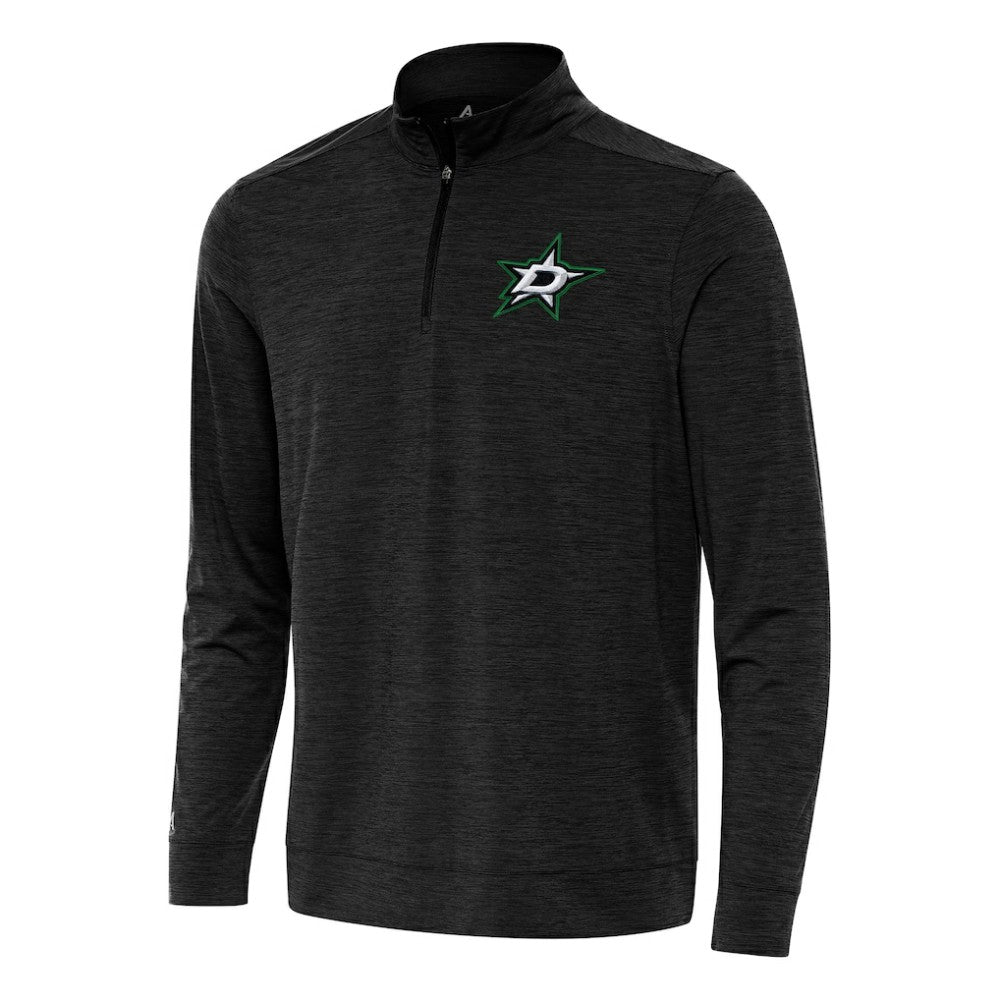 Dallas Stars Antigua Bright Quarter-Zip Top Heather Black