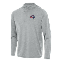 Columbus Blue Jackets Antigua Tidy Quarter-Zip Hoodie Heather Gray