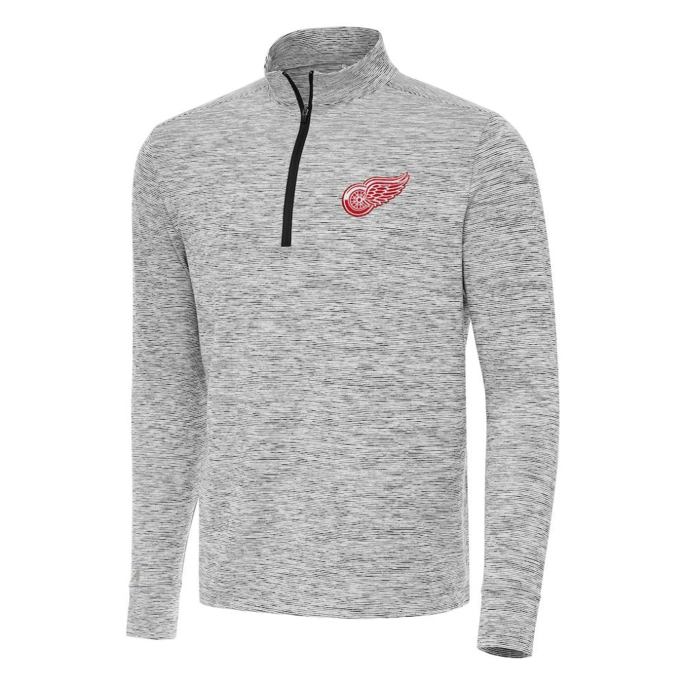 Detroit Red Wings Antigua Cause Quarter-Zip Top Black