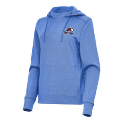 Colorado Avalanche Antigua Women's Justice Pullover Hoodie Heather Royal