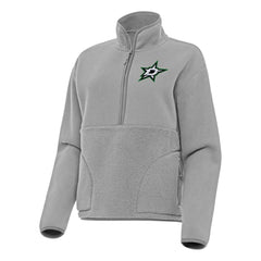 Dallas Stars Antigua Women's Figure Half-Zip Pullover Sweatshirt Gray