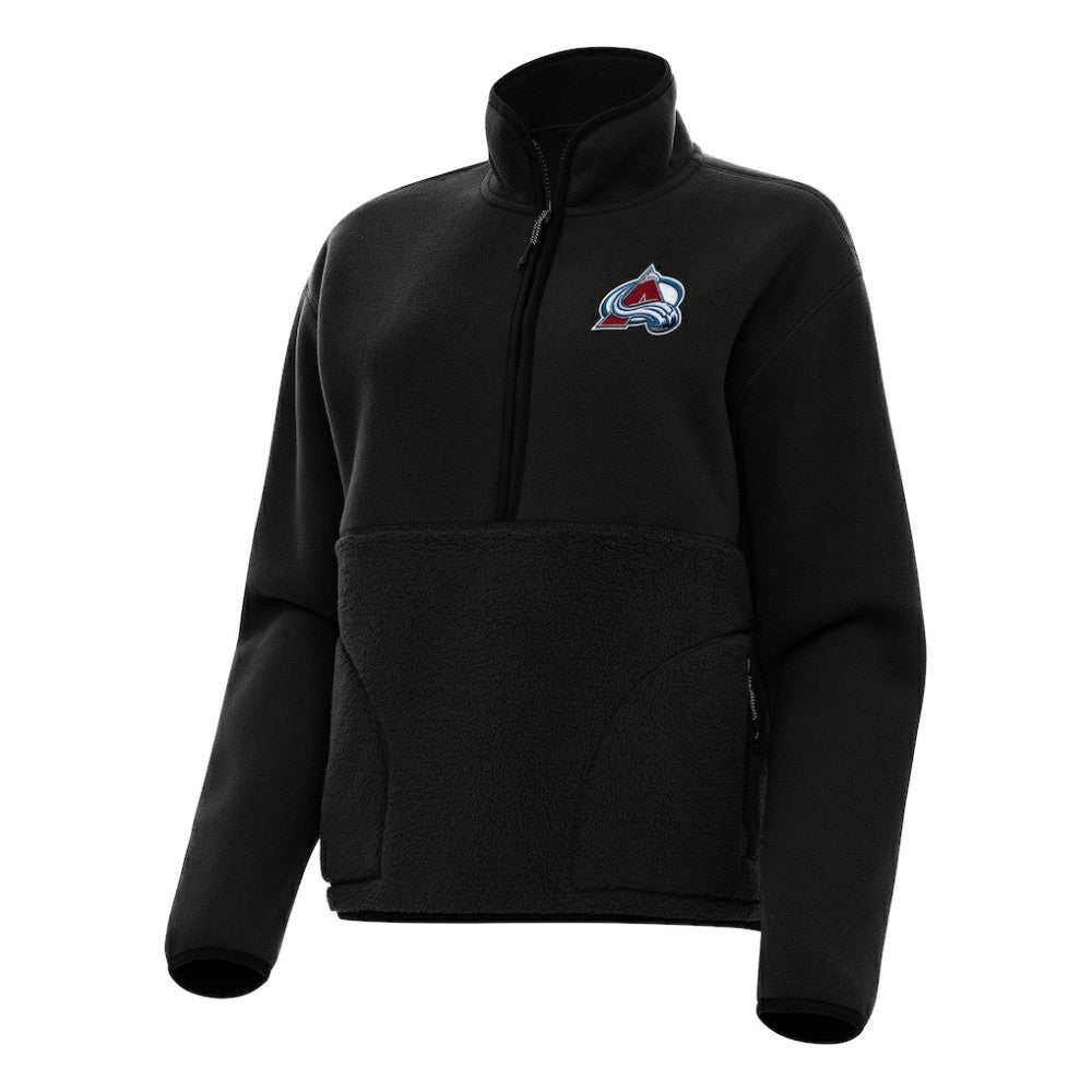 Colorado Avalanche Antigua Women's Figure Half-Zip Pullover Sweatshirt Black