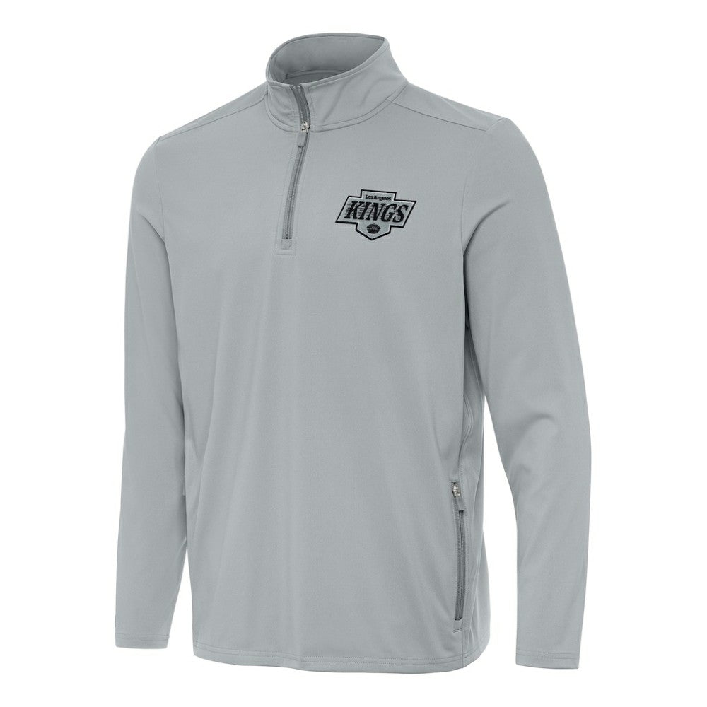 Los Angeles Kings Antigua Perilous Quarter-Zip Sweatshirt Gray