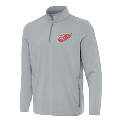 Detroit Red Wings Antigua Perilous Quarter-Zip Sweatshirt Gray