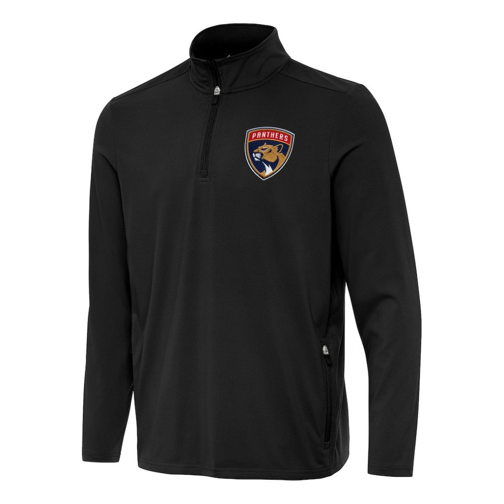 Florida Panthers Antigua Perilous Quarter-Zip Sweatshirt Black