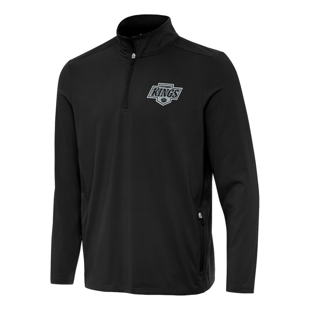 Los Angeles Kings Antigua Perilous Quarter-Zip Sweatshirt Black