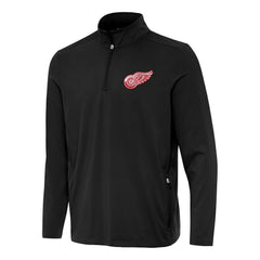 Detroit Red Wings Antigua Perilous Quarter-Zip Sweatshirt Black