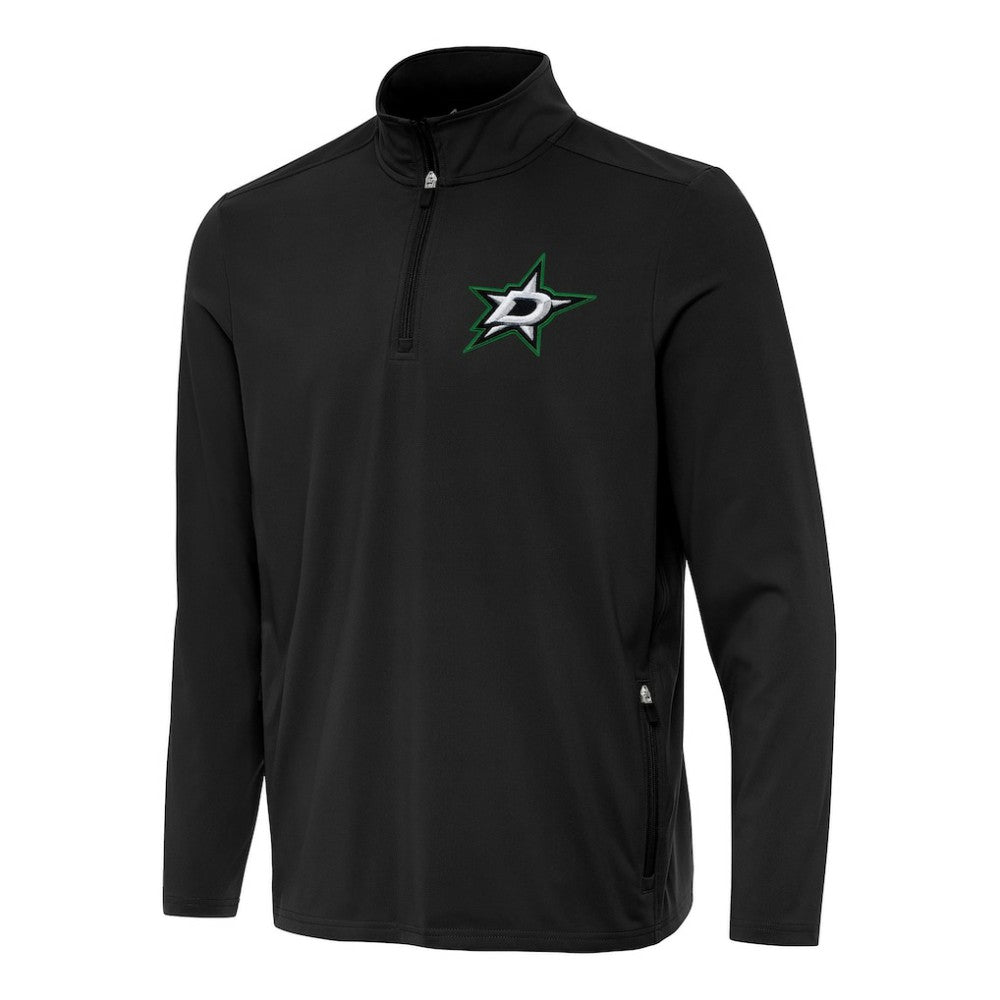 Dallas Stars Antigua Perilous Quarter-Zip Sweatshirt Black