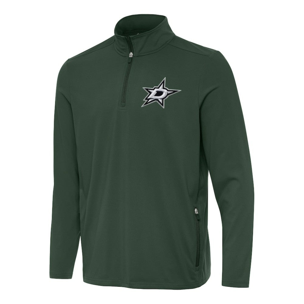 Dallas Stars Antigua Perilous Quarter-Zip Sweatshirt Hunter Green