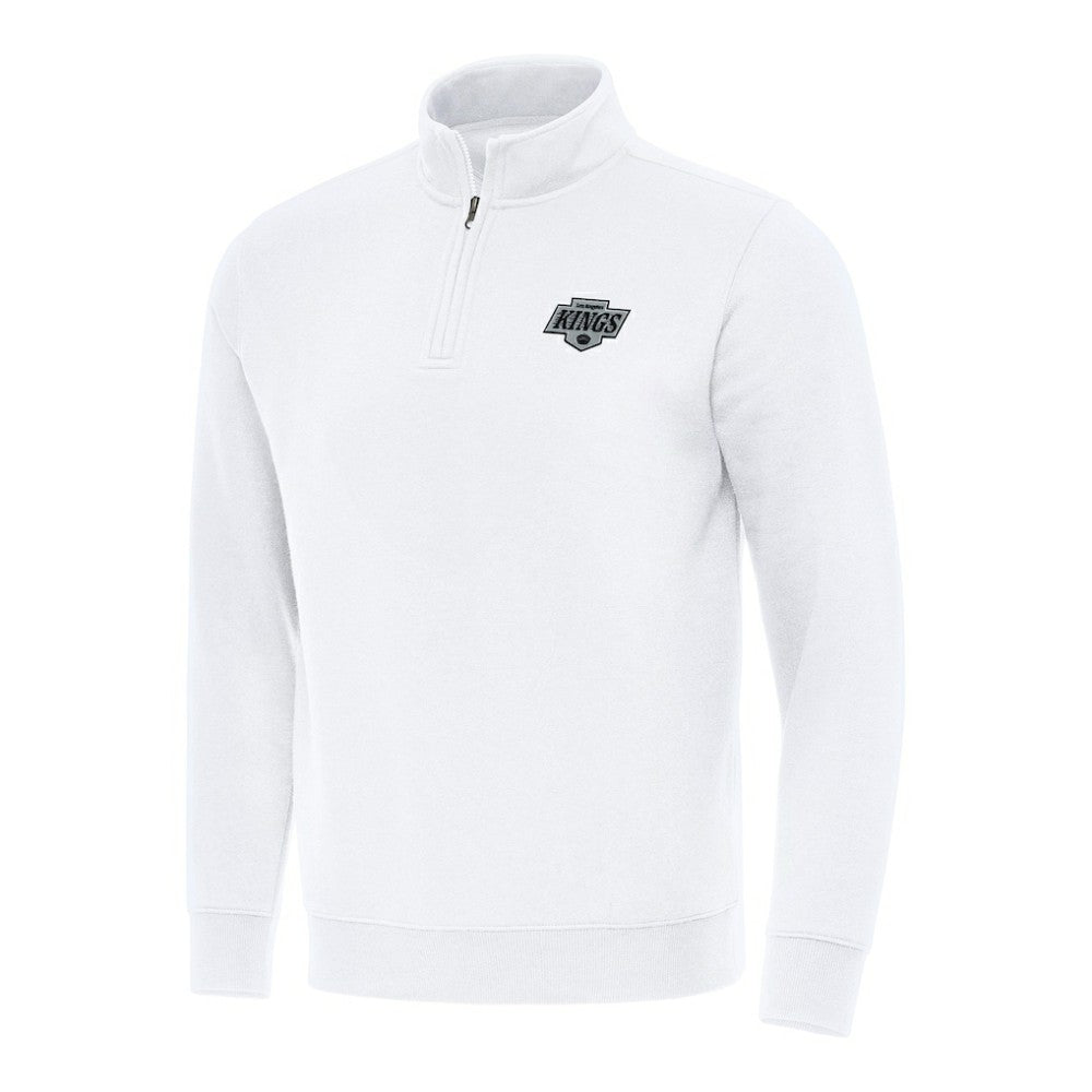 Los Angeles Kings Antigua Victory Quarter-Zip Mock Sweatshirt White
