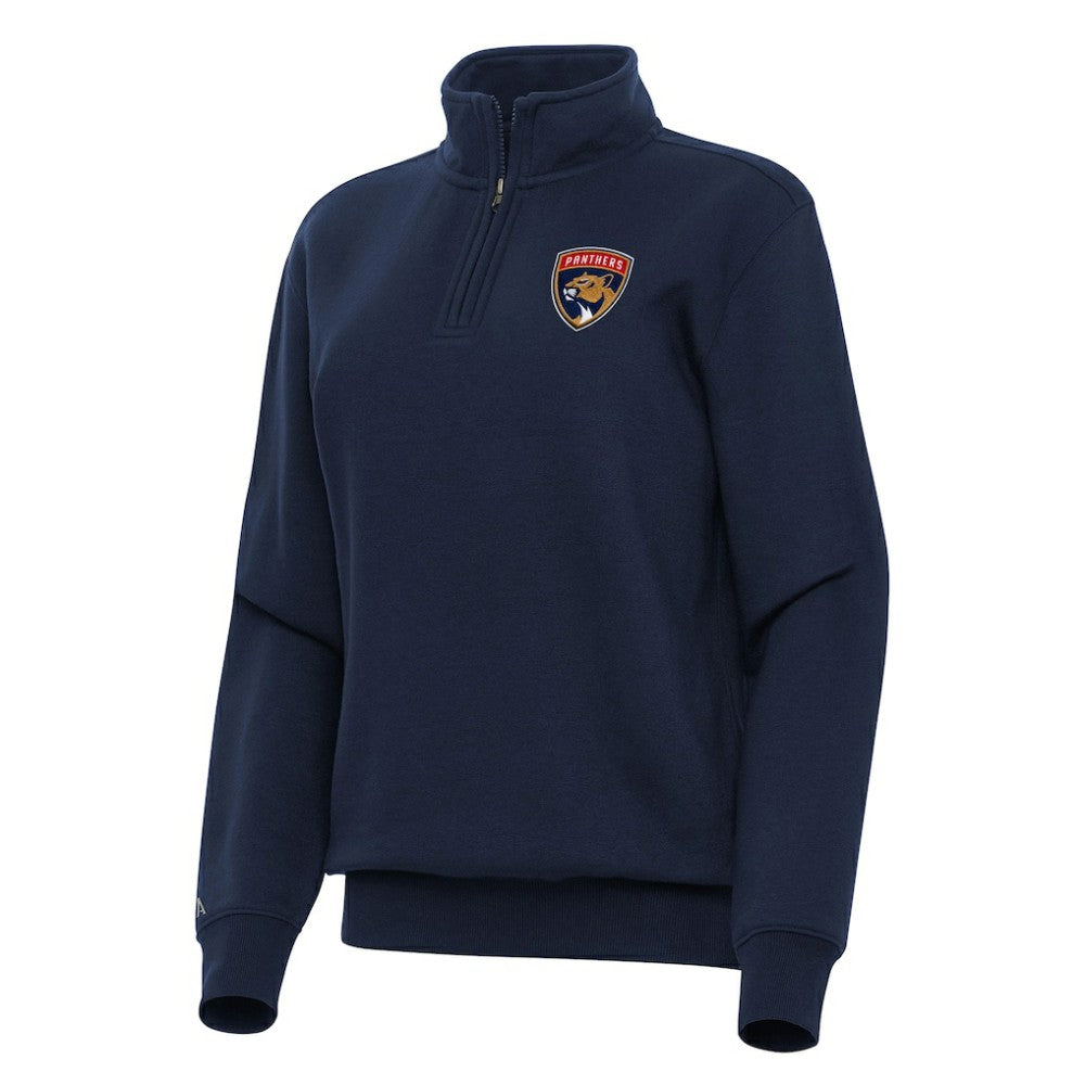 Florida Panthers Antigua Women's Victory Quarter-Zip Sweatshirt Navy