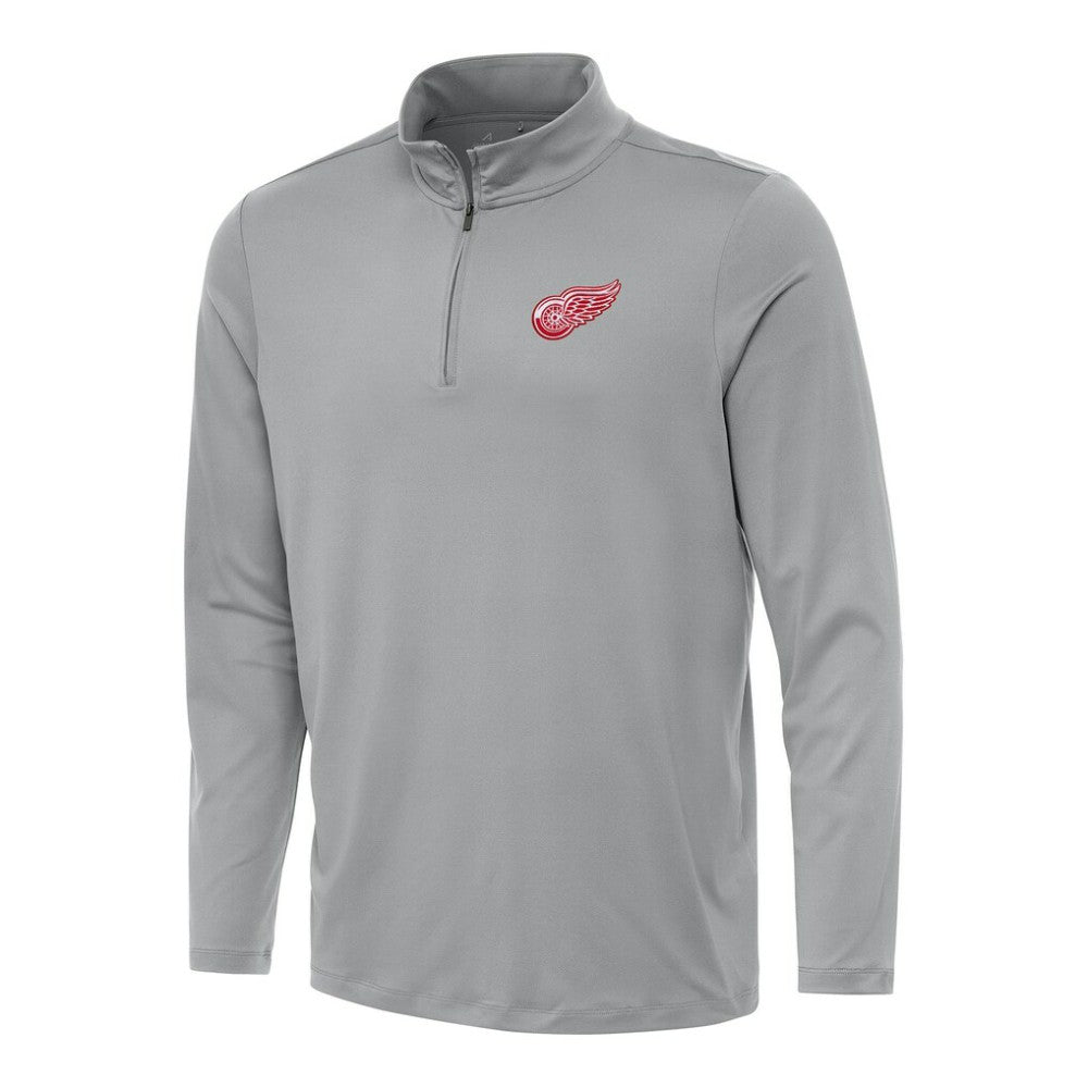 Detroit Red Wings Antigua Reprocess Quarter-Zip Top Gray