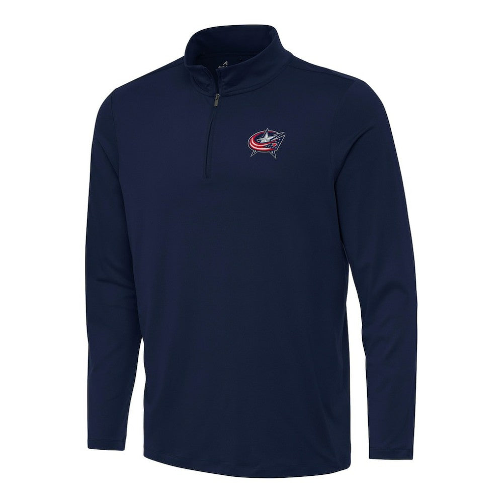 Columbus Blue Jackets Antigua Reprocess Quarter-Zip Top Navy