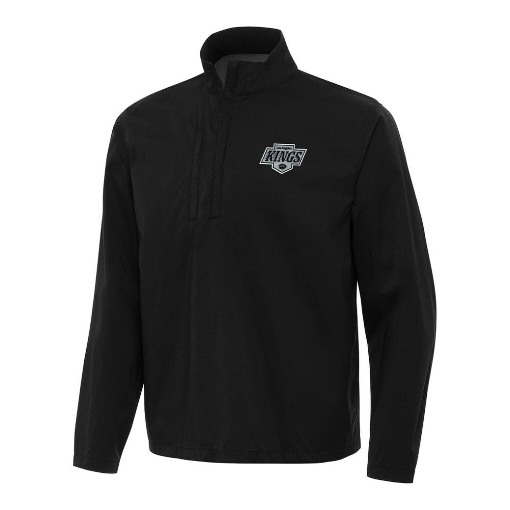 Los Angeles Kings Antigua Brisk Quarter-Zip Windbreaker Black