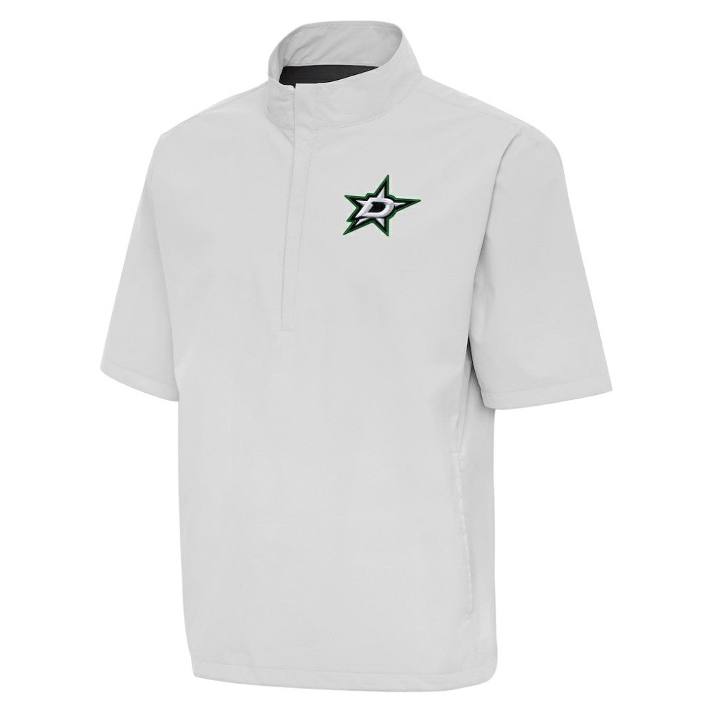 Dallas Stars Antigua Brisk Quarter-Zip Windbreaker Heather Gray