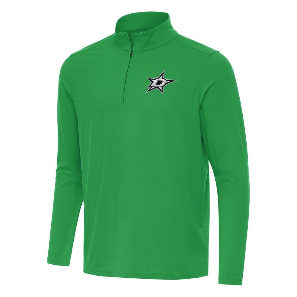 Dallas Stars Antigua Intent Quarter-Zip Top Kelly Green