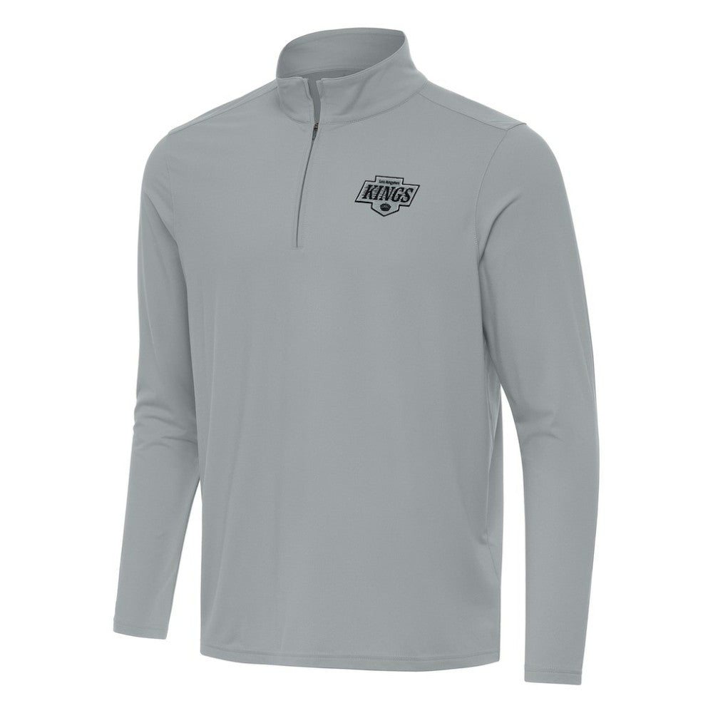 Los Angeles Kings Antigua Intent Quarter-Zip Top Gray