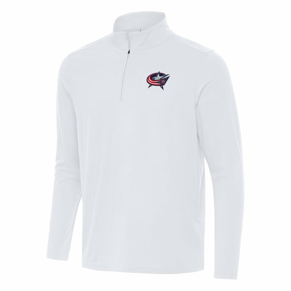 Columbus Blue Jackets Antigua Intent Quarter-Zip Top White