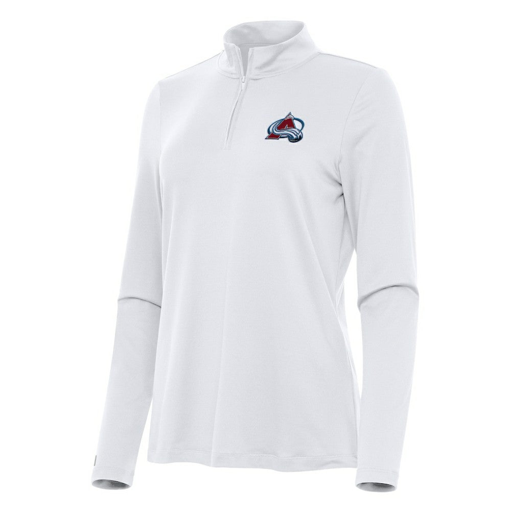 Colorado Avalanche Antigua Women's Reprocess Quarter-Zip Top White