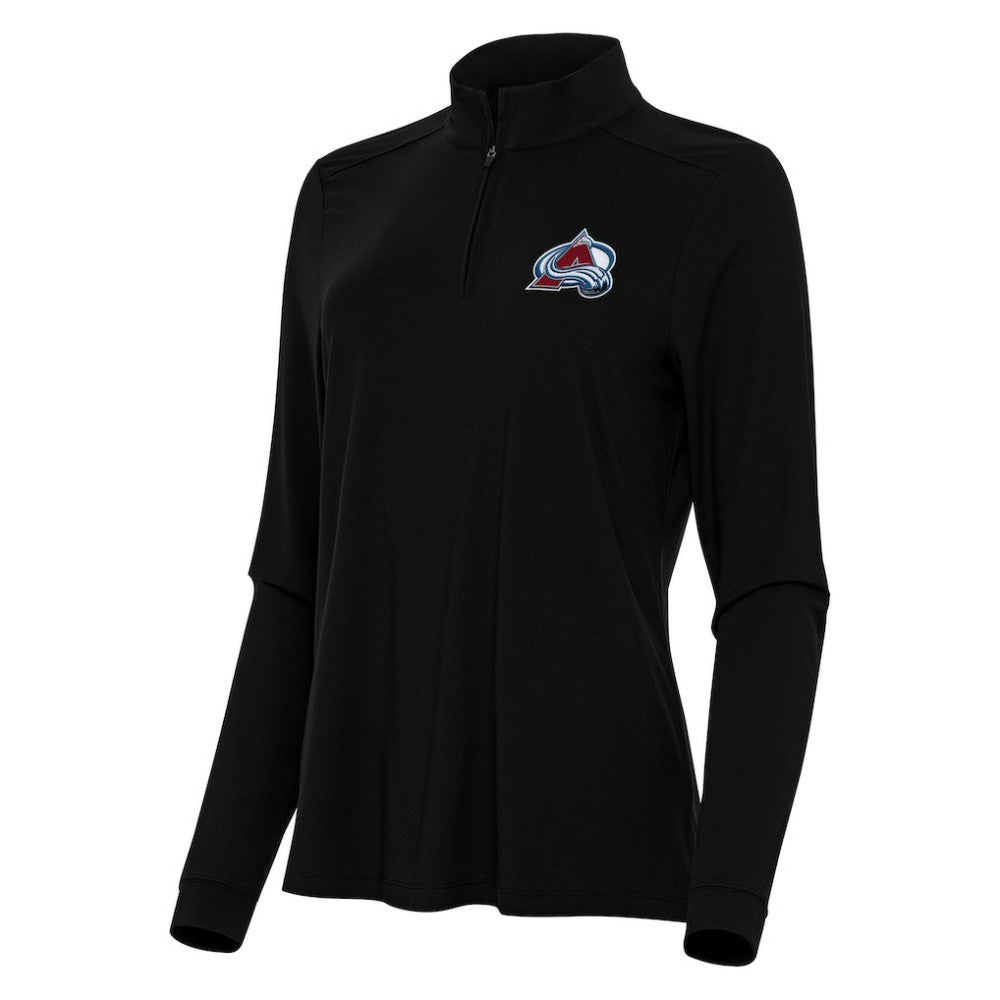 Colorado Avalanche Antigua Women's Intent Quarter-Zip Top Black