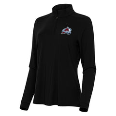 Colorado Avalanche Antigua Women's Intent Quarter-Zip Top Black