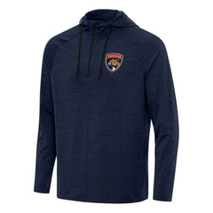 Florida Panthers Antigua Spikes Quarter-Zip Hoodie Heather Navy
