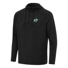 Dallas Stars Antigua Spikes Quarter-Zip Hoodie Heather Black