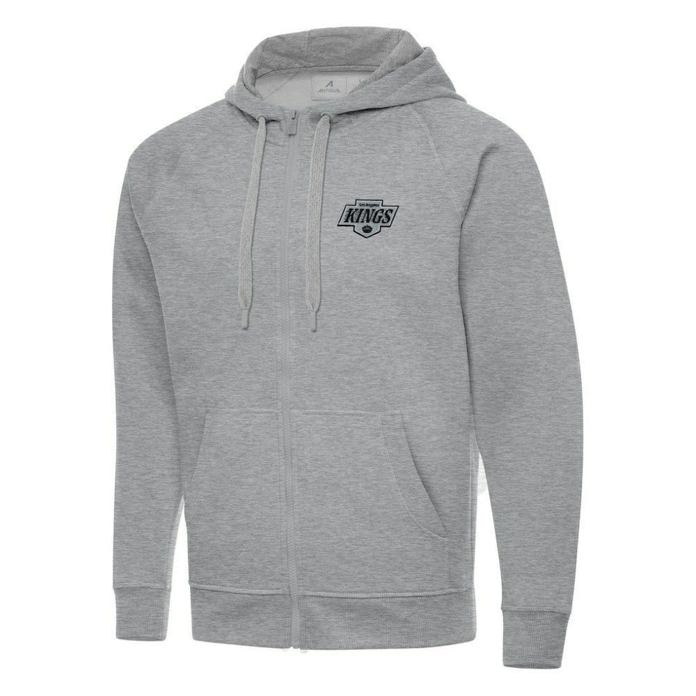 Los Angeles Kings Antigua Big & Tall Victory Full-Zip Hoodie Heather Gray