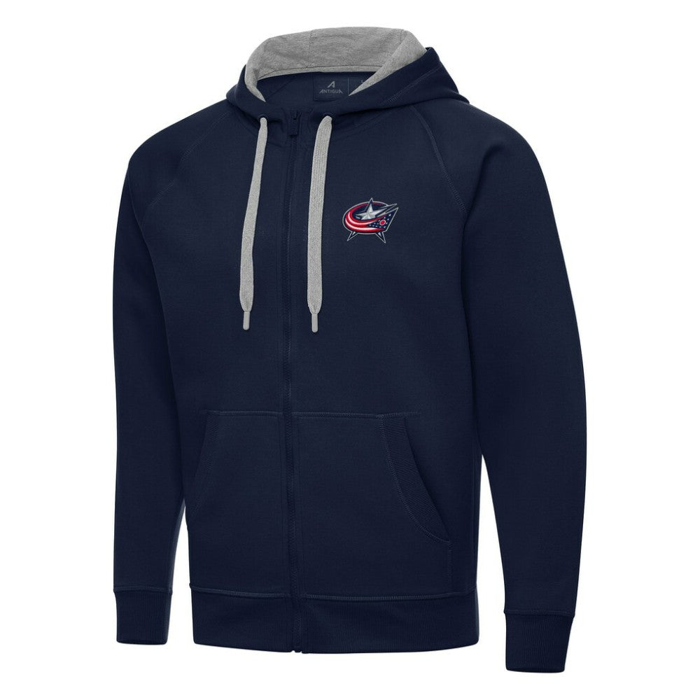 Columbus Blue Jackets Antigua Big & Tall Victory Full-Zip Hoodie Navy