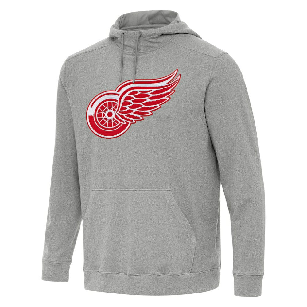 Detroit Red Wings Antigua Cloud Pullover Hoodie Heather Gray