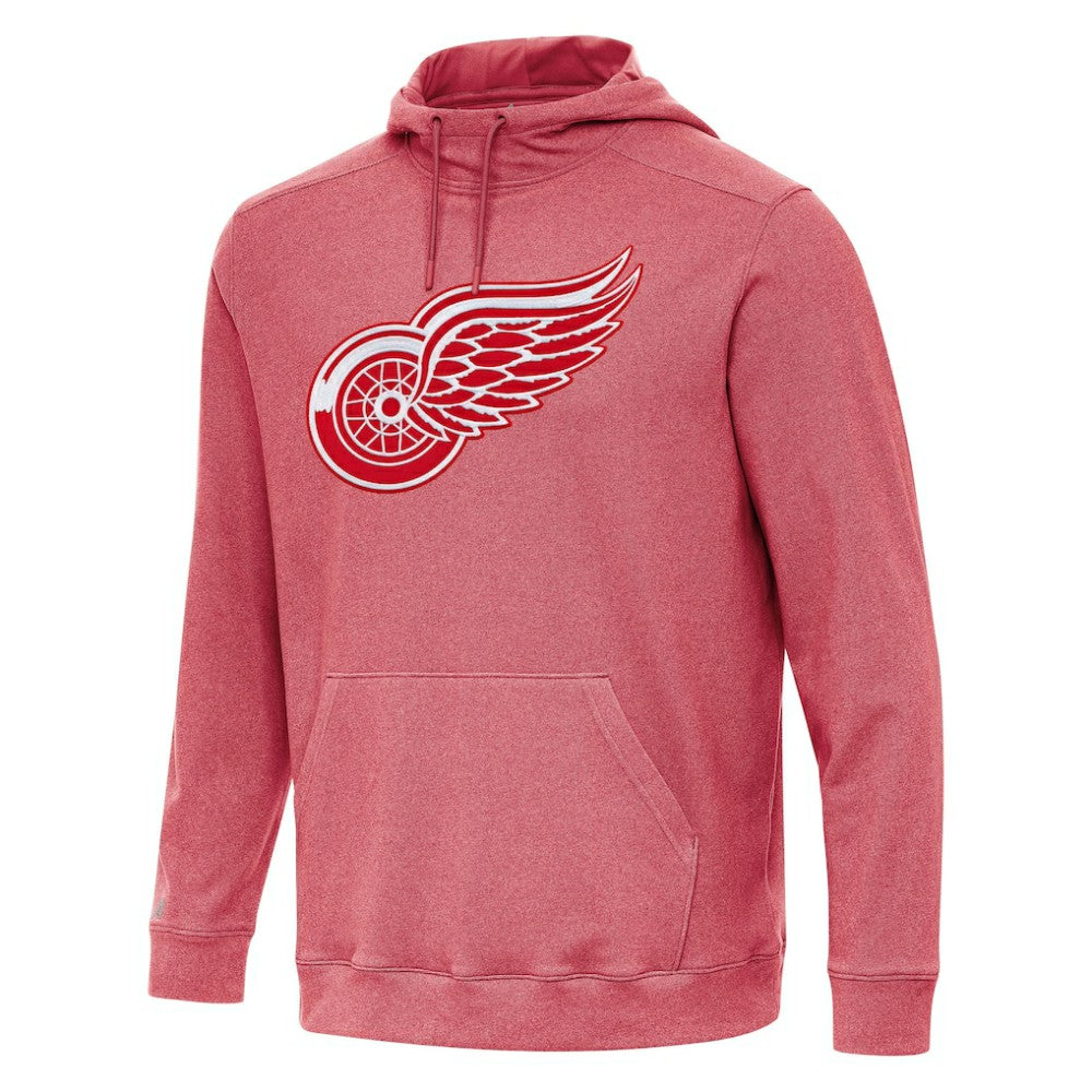 Detroit Red Wings Antigua Cloud Pullover Hoodie Heather Red