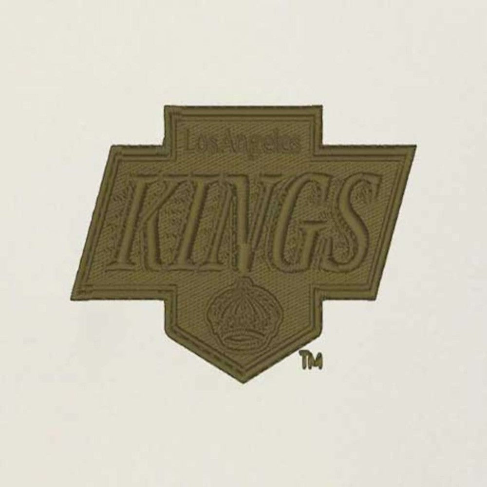 Los Angeles Kings Antigua Intrepid Sand Raglan Long Sleeve Hoodie T-Shirt Cream/Olive