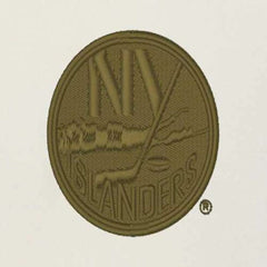 New York Islanders Antigua Intrepid Sand Raglan Long Sleeve Hoodie T-Shirt Cream/Olive