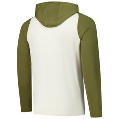 Columbus Blue Jackets Antigua Intrepid Sand Raglan Long Sleeve Hoodie T-Shirt Cream/Olive