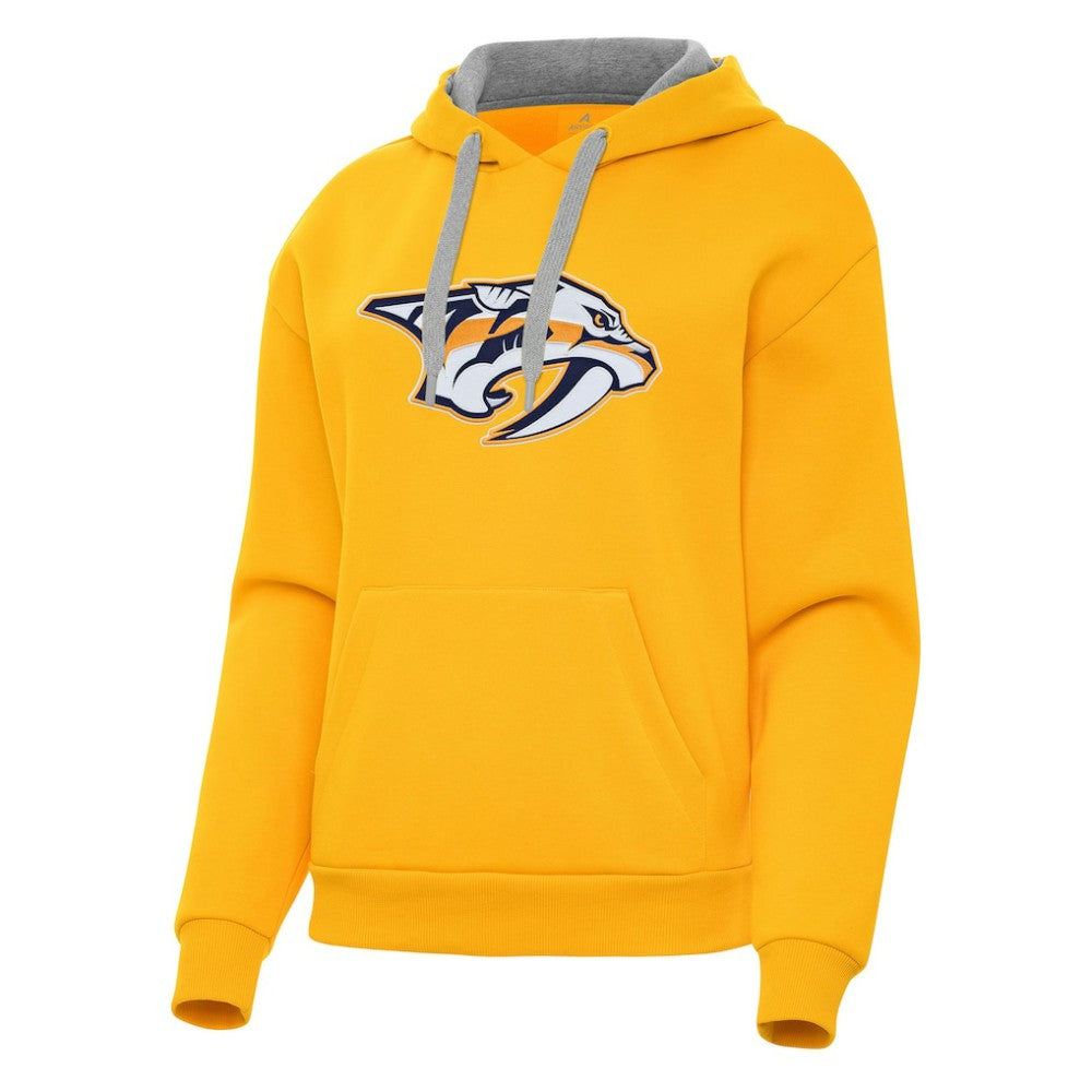 Nashville Predators Antigua Women's Victory Pullover Hoodie Gold