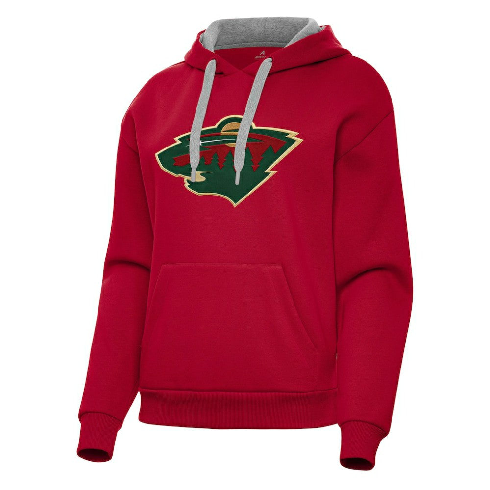 Minnesota Wild Antigua Women's Victory Pullover Hoodie Red